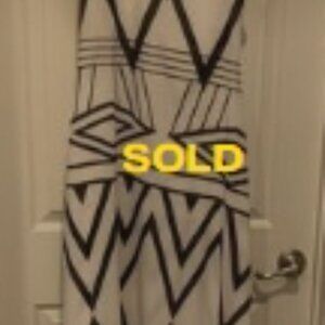 Chic Black and White Patterned Maxi Dress